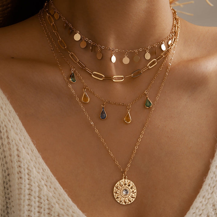 POUR ELLE | Collier en cristal multicouche