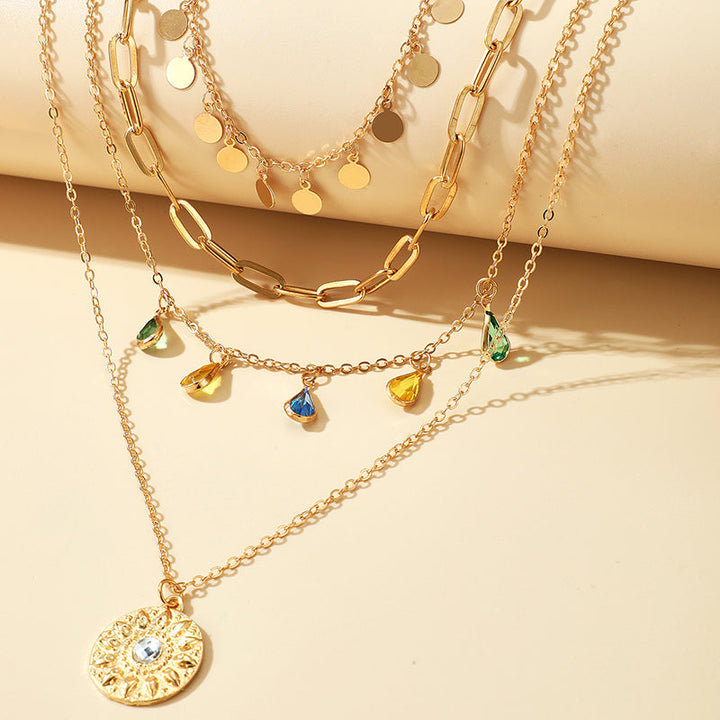 POUR ELLE | Collier en cristal multicouche