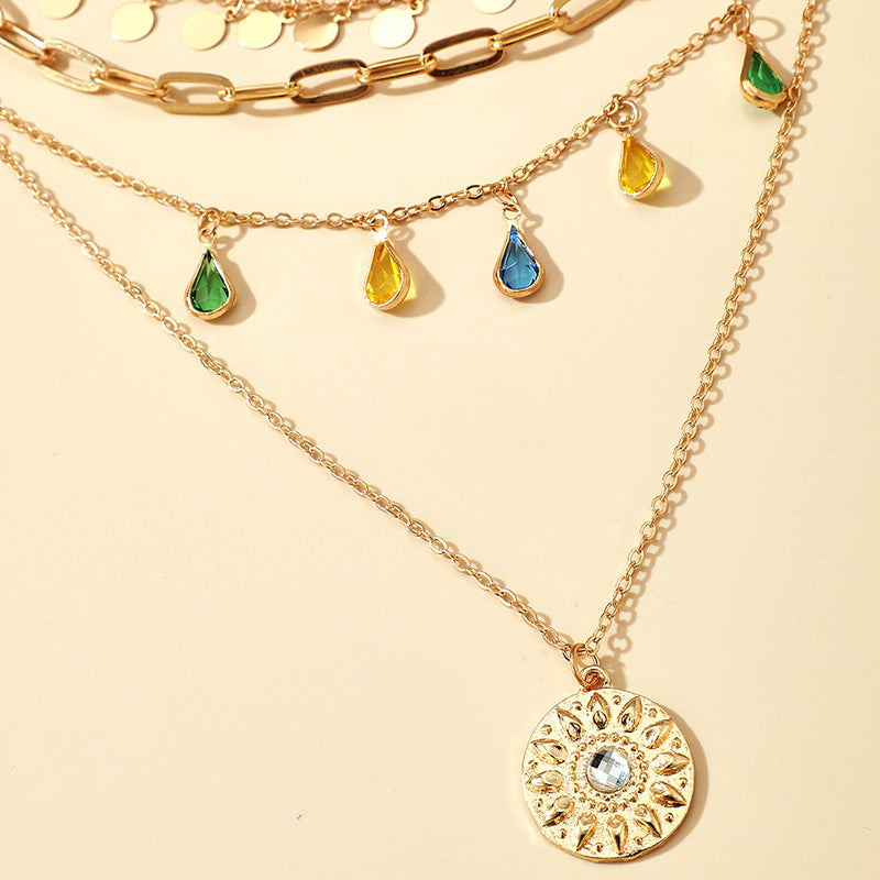 POUR ELLE | Collier en cristal multicouche